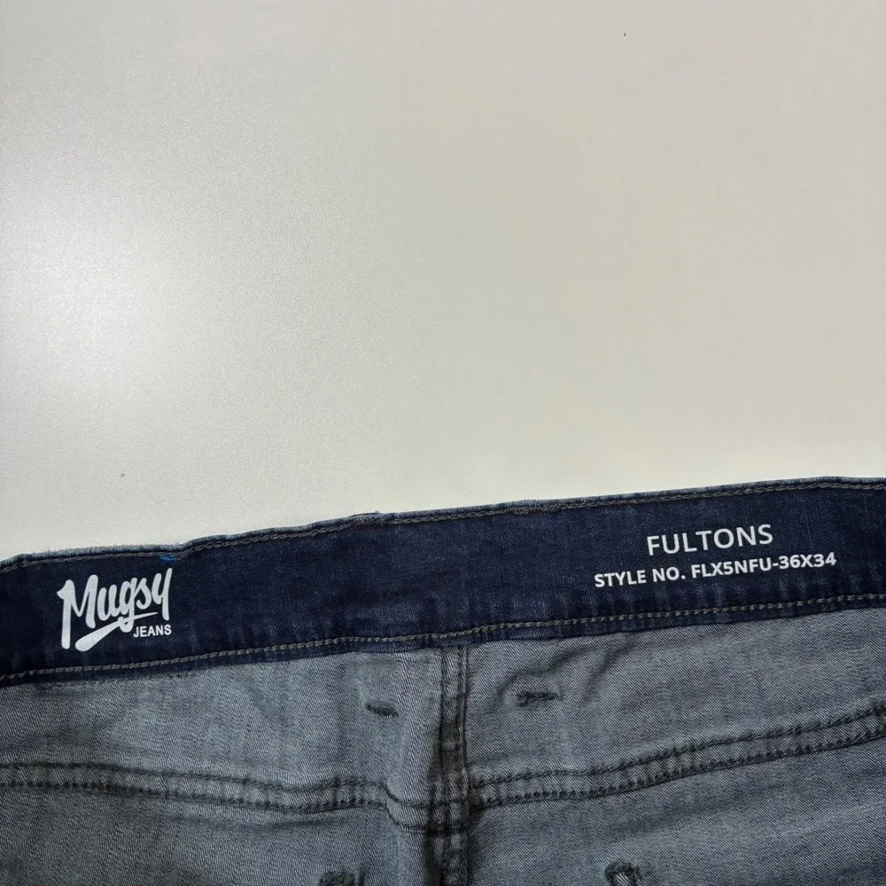 Mugsy Fultons Jeans‎ Men 34x33 Dark Wash Stretch Straight Leg (Tag 36x34)